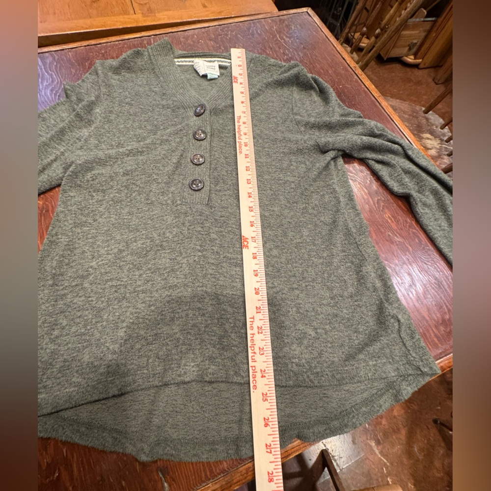 ANTHROPOLOGIE Saturday Sunday V-neck button up sweater - size large - Picture 9 of 10